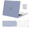 MOSISO Custodia Compatibile con MacBook Air 13 Cover M5 M4 M3 M2 2026-2022 A3449 A3240 A3113 A2681,Case per MacBook Air 13,6'' display Liquid Retina&Copritastiera&Pellicola&Borsa, Grigio Lavanda