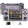 Anbernic RG35XX H Retro Handheld Game Console , Support HDMI TV Output 5G WiFi Bluetooth 4.2 , 3.5 IPS Screen Linux System Built-in 64G TF Card 5515 Games (RG35XX H Trasparente Viola)