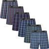 JupiterSecret Boxer Uomo 100% Cotone Morbidi e Traspiranti Mutande Uomo a Quadri Boxer Americani Uomo 6 Pezzi, XL