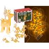Out of the blue Catena luminosa a LED 3D, con 10 LED, con funzione timer, per 2 batterie Mignon (AA)