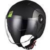ORIGINE Casco Jet Moto Casco Aperto Scooter con Doppia Visiera Omologato ECE (TRACK FLUO YELLOW BLACK,XS)