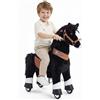 PonyCycle Modello U Giocattolo Cavalcabile per Bambini Cavallino a Dondolo Cavallo con Rotelle (con Freno/con Suono/Altezza 76 cm/Taglia 3 per 3-4 Anni) Cavallo Nero Ux326