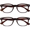 OPULIZE Marrone Occhiali Da Lettura Valore 2 Pacco Stile Designer Uomo Donna UVR2PK015 +3,50