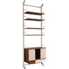 Libreria Vintage in Formica e Ottone con Cassetti Italia Anni 60