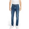 Gas Jeans Skinny Fit Blue Denim STR 10 1/2 Oz Sax Zip Rev 351450030789 Blu Medio Blu