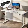 Shally Dogan Scrivania Elettrica Regolabile Altezza 140x60x72-117cm Bianco Console di Comando