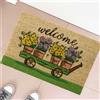 BAKAJI Zerbino Tappeto Per Ingresso Floreale Fiori di Benvenuto 40 x 60 cm Multicolore