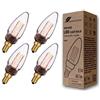 greenandco 4x Lampadina Vintage Edison LED dimmerabile | E14 C35 | claro | 2,3W 65lm | 1800K luce extra calda | 320° | 230V | nessun sfarfallio