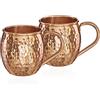 NKlaus 2x Tazza di rame puro rame 100% Ayuverda Tazza di rame ovale Moscow Mule 500ml 11261