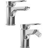 Parama Set miscelatore lavabo e bidet senza scarico cromato | Mia