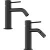 Parama Set miscelatore lavabo e bidet senza scarico nero opaco | Katharine