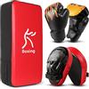 Odoland Guantoni da Boxe Set per Bambini 3 in 1, Include Guantoni da Boxe, Guanti da Passata, Kick Pad Taewondo, Kit per Kickboxing, Karate, Muay Thai, MMA Training