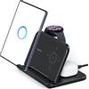 SwanScout Caricatore Wireless per Samsung Z Fold 5/4/3/2, Ricarica wireless Pieghevole 3-in-1 per Samsung Galaxy Z Fold/Flip, Caricabatterie Wireless per Galaxy Watch 6/5/4 e Galaxy Buds