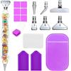 Vegena Penna Diamond Painting Kit, Diamond Painting Accessori Penna con 6 Pennarelli Intercambiabili in Metallo, per Pittura con Diamanti, Strumento per Pittura con Diamanti Fai da Te