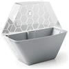 G.F. SRL Modo, vaso da interno, da parete o da appoggio, in plastica, modulabile, Grigio Chiaro