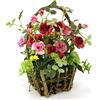Flair Flower 088560rs Wild roeschen nel Cestino, Natura, Poliestere, Plastica, Rosa, 25 x 22 x 22 cm