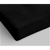 Italian Bed Linen Ki-osa by MATTEO BOSIO Lenzuolo Sotto Con Angoli Nero singolo 90 x 200 cm