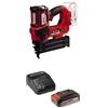Einhell Chiodatrice a batteria FIXETTO 18/50 N Power X-Change Pxc Starter Kit 18 V, Batteria 2,5 Ah E Caricabatteria Power X-Change, Nero Rosso, 10 x 15 x 11.3 Cm