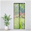 Sjldwtmt Zanzariera Magnetica 65x150cm, Zanzariera Porta Finestra Tenda Nero, Tenda Magnetica Si Impedisce agli Insetti, Facile da Installare, Chiusura Automatica per Balcone, Soggiorno, Cantine, Terrazze