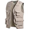 MeiLayM Uomo All'aperto Gilet Giacca Multi-Tasca Pesca di cotone Gilet Casual Leggero Traspirante Giubbotto Senza Maniche Fotografi Utility Gilet Campeggio Sport Giubbotto Beige,L
