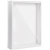 PTJJXA Cornice 3D Profonda, 22,7 x 31,4 cm 3D Ombra Profonda Box Cornice per Foto, Legno Cornice per Oggetti con Foglio Acrilico Trasparente, Cornice Contenitore Riempibile per Souvenir Fiore (Bianco 5CM)
