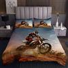 Loussiesd Trapunta per bambini Dirt Bik copriletto trapuntato per motocross per ragazzi ragazzi ragazzi motocross sport estremi set di biancheria da letto con 1 federa 2 pezzi170X230cm