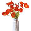 Ikosora Fiore Artificiale,5 Pezzi Poppies Artificiali,Papavero Artificiale Gambi Di Fiori Lunghi Papavero Artificiale Per Decorazione Del Vaso,Decorazioni Artificiali Del Papavero Finto Decorazioni(Arancione)