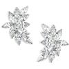 Clearine Sposa Goccia Orecchini per Matrimonio Prom Marquise Zirconia cubica pendenti per Donne Damigella Trasparente Argento-fondo
