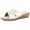 inblu Casual Sandali Estive Pantofole Ciabatte Donna Estivi Fascia Pantofole Mare Strass Sandali Spiaggia Anatomico PV0003 (Bianco, 40)