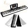 TERENCE Pieghevole Pianoforte Digitale 88 Tasti semi-pesati con batteria da 1800 mAh Altoparlanti 2x5W Bluetooth interfaccia MIDI supporto per spartiti Borsa adesiva Cavo audio con Pedale di sostegno