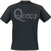 Queen Logo Uomo T-Shirt Nero M 100% Cotone Regular