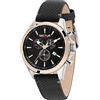 Sector No Limits Orologio da uomo, Collezione 180, movimento al quarzo, con cronografo, in acciaio, PVD oro rosa e pelle naturale - R3271975004