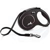 Flexi New Classic Guinzaglio retrattile per cani, 4,9 m, medio, nero