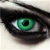 DESIGNLENSES, Lenti a contatto colorate verde intenso per costume di Halloween da elfo, Cappellaio Matto Cosplay Larp, morbide lentes colore + custodia per lenti Green Elfe
