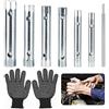 NTGRTY 6 pezzi Set Chiavi a Tubo 8-19 mm con guanti,Set di chiavi a tubo,Esagonale a Tubo per Riparazioni Idrauliche Automobilistiche