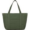 Mouteenoo Grande borsa tote da donna con chiusura a cerniera e scomparto per computer portatile, borsa a tracolla in tela per lavoro, vacanze e viaggi, Verde militare, Large, Borsa tote casual