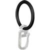 Flairdeco 11051501-1029 - Confezione da 10 Anelli per Tenda con Ganci Pieghevoli, per aste da 16 mm di Diametro, in Metallo, Colore Nero