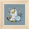 RIOLIS Set Punto Croce Sveglia, Cotone, Multicolore, 9 x 9 x 0.1 cm