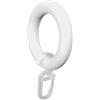 Flairdeco Flair Deco 11052008-1032 Anelli con Pieghe Ganci per 20 mm Diametro heimtexland aste, Contenuto della Confezione 10 PCS, in Legno Laccato Bianco