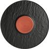 Villeroy & Boch - Manufacture Rock Glow Piattino da moca/espresso, sottotazza in porcellana premium, ramato e nero vivaci, lavabile in lavastoviglie