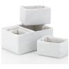 kela 21781, Set di 5 cestini, Varie Dimensioni, Plastica PP, Rimossa', Bianco, White, One Size