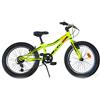 giordano shop Bicicletta Fat-Bike Ragazzo 20 6V Aurelia MTB Plus Gialla