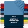 Flowen Lenzuola Matrimoniali con Angoli 160x190 cm Blu Navy in Microfibra per Letto con Materasso fino a 30cm Tessuto Anti-Acaro e Ipoallergenico di Alta Qualità Morbido e Lavabile in Lavatrice