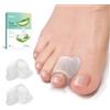 Welnove Separatore per dita sovrapposte - Distanziatori per dita dei piedi per borsiti Estratto di aloe vera - Correttore per dita a martello, allineamento dell'alluce (medio, confezione da 8)