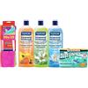 Dc Casa NUNCAS KIT PAVIMENTI PROFUMATI : ZAGARA 1LT+ AGRUMI 1LT+ FIORITO 1LT + GAMEX 50 panni pavimento elettrostatici cattura polvere 22x29cm + pacco 5 panni in microfibra 30x40cm