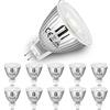 Allesgute GU4 MR11 Lampadine LED 12V Bianco Caldo 5W Sostituisce 45W Lampadina Alogena, GU4 Lampadina LED 400lm Luce Spot, 35 Millimetri di Diametro Piccola Lampadine 12V AC/DC Faretto, 38 Gradi, 10pcs Pack