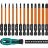 EFUTURETIME Set Cacciaviti Torx Lunghi 75mm, T5 T6 T7 T8 T9 T10 T15 T20 T25 T27 T30 T35 T40, 13 Pezzi Punte Torx Lunghe con Avvitatore Manuale, Acciaio Legato S2