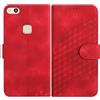 JayModCase Cover per Huawei P10 Lite,Flip Custodia in Pelle PU con Kickstand Porta Carte Magnetica Chiusa Custodia per Huawei P10 Lite (Rosso)