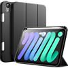 JETech Custodia per iPad mini (A17 Pro, Modello 2024, 7a Generazione) / mini 6 (Modello 2021, 6a Generazione) con Portapenne, Cover Tablet Sottile con Retro in Morbido TPU (Nero)
