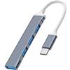 Generic Hub USB Multiporta USB 4 in 1 Adattatore USB con 1 USB 3.0 & 3 USB 2.0. Mini Hub USB per PC, Laptop, MacBook Pro/Air M1, iPad Pro/Air M1, Windows, Switch, Chromecast, Dell, Cellulare e altro